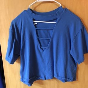 Target crop top with cut out detail